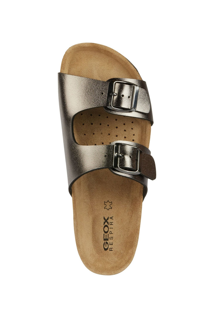 Geox C1357 Brionia Sint Metal Gun Sandals - Dotique