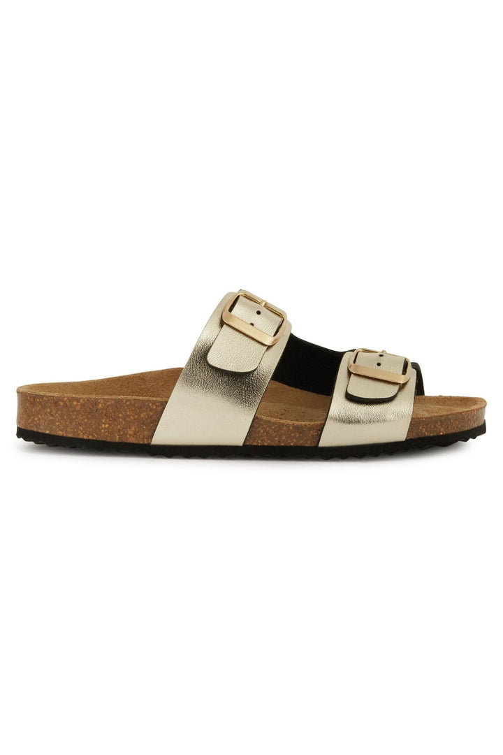 Geox C2012 Brionia Sint Metal Lt Gold Sandals - Dotique