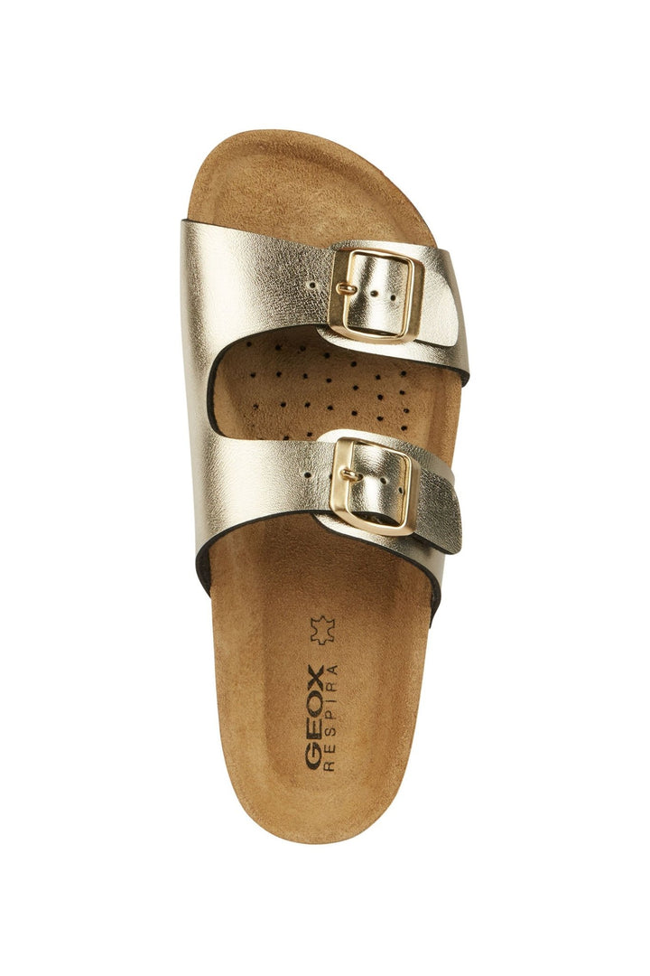Geox C2012 Brionia Sint Metal Lt Gold Sandals - Dotique