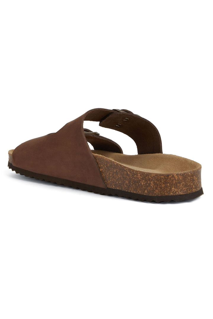 Geox C6009 Brionia Coffee Brown Vit Nubuck Sandals - Dotique