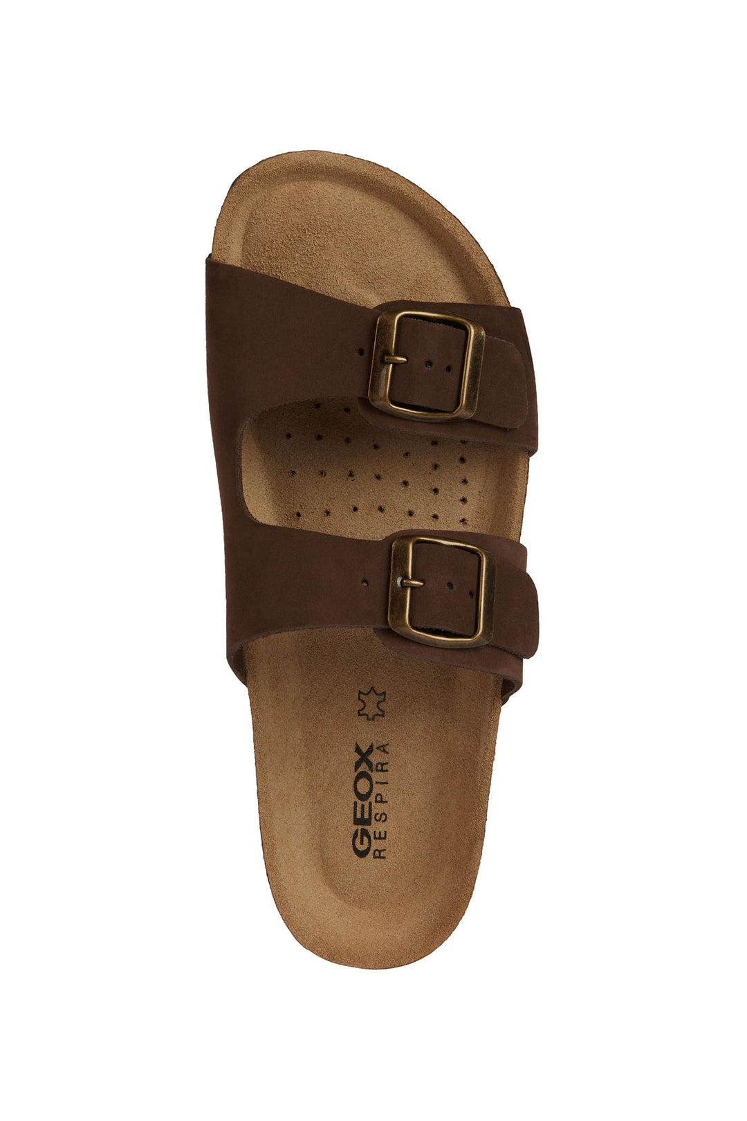 Geox C6009 Brionia Coffee Brown Vit Nubuck Sandals - Dotique