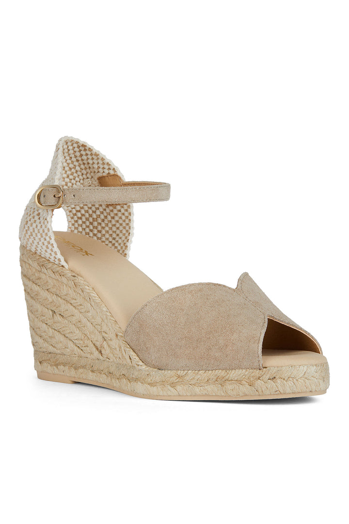 Geox C6738 Gelsa Scam Lt Taupe Sandals - Dotique