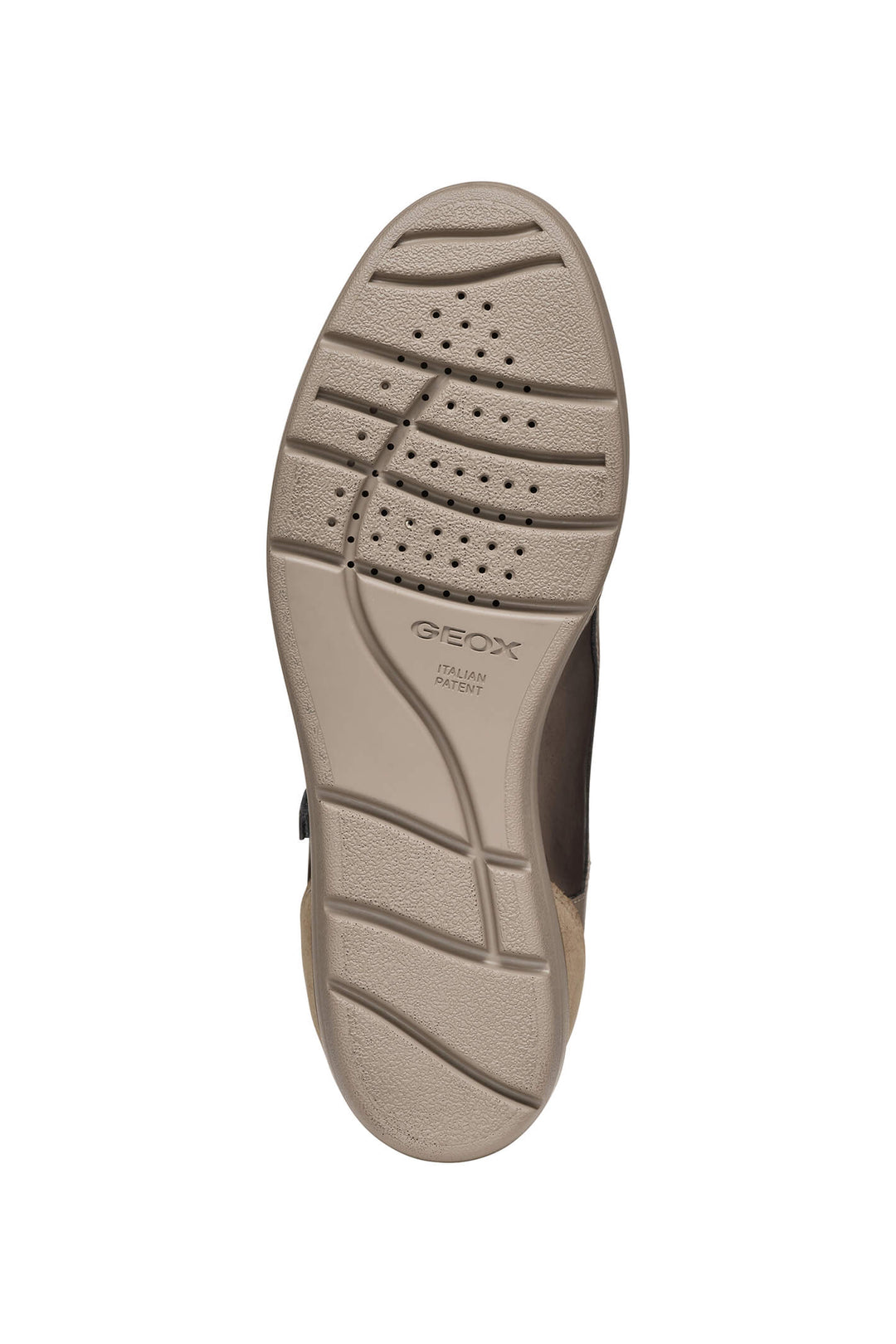 Geox D36RAC Ilde Dark Taupe Metallic Wedge Trainer - Dotique