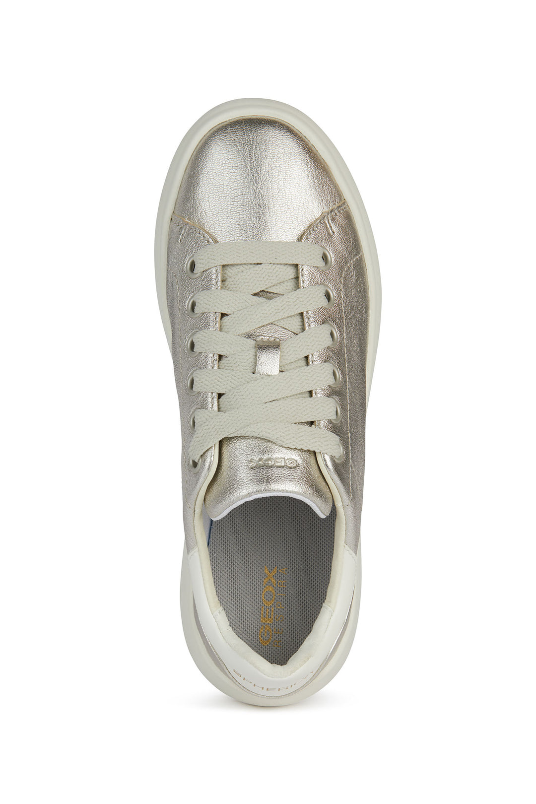 Geox D45TCC Spheric Gold Optic White Trainer - Dotique