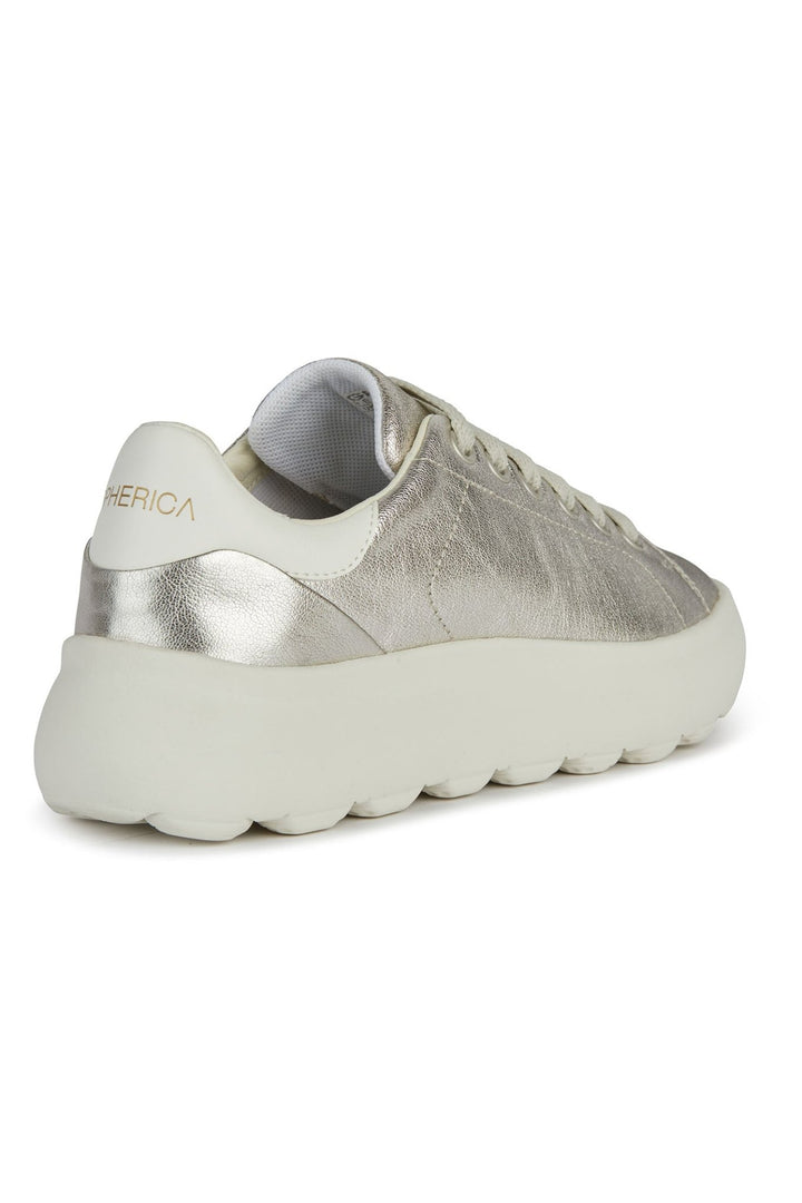 Geox D45TCC Spheric Gold Optic White Trainer - Dotique