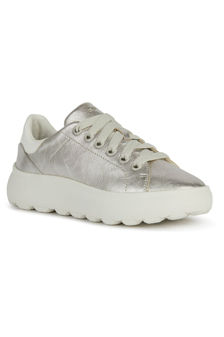 Geox D45TCC Spheric Gold Optic White Trainer - Dotique