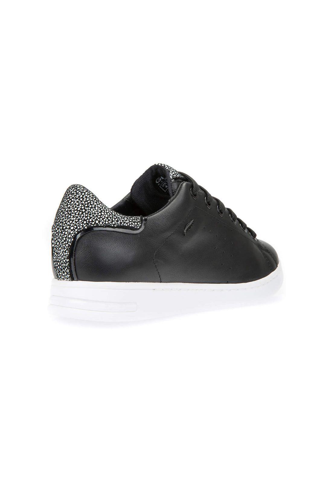 Geox D621BA Jaysen Black Nappa Leather Trainers - Dotique