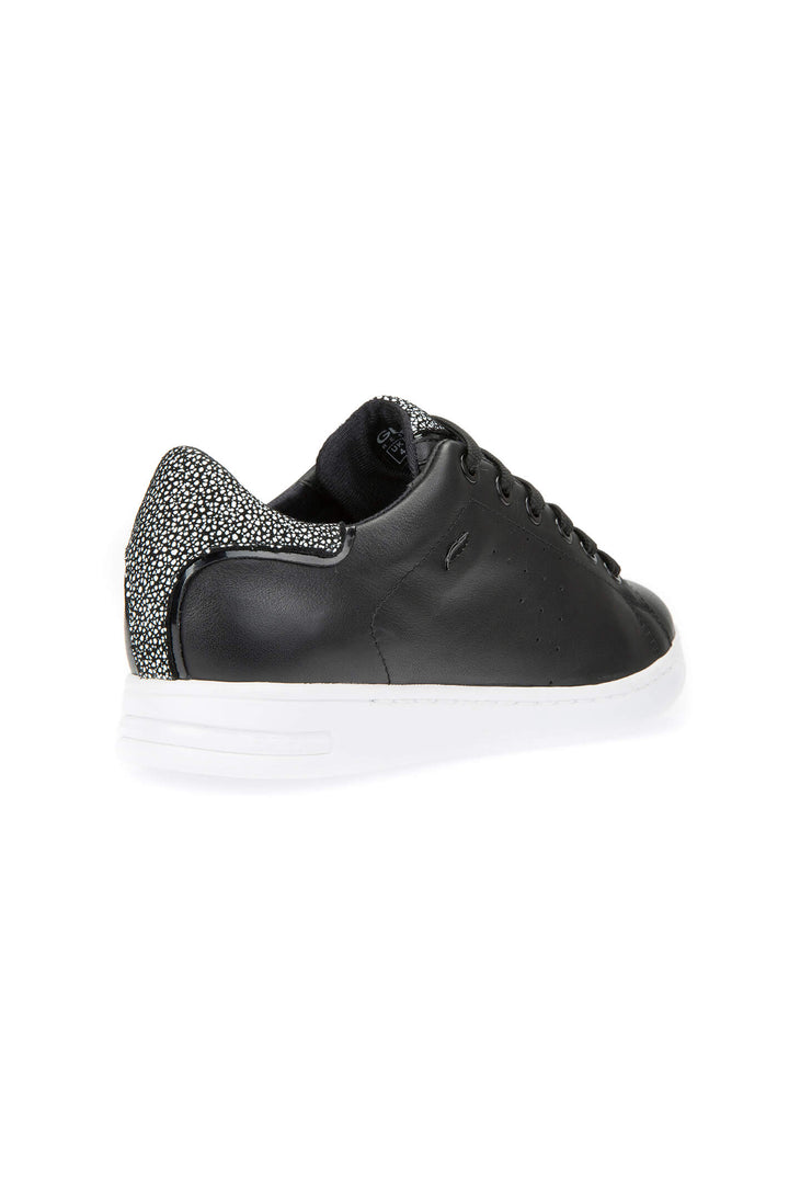 Geox D621BA Jaysen Black Nappa Leather Trainers - Dotique