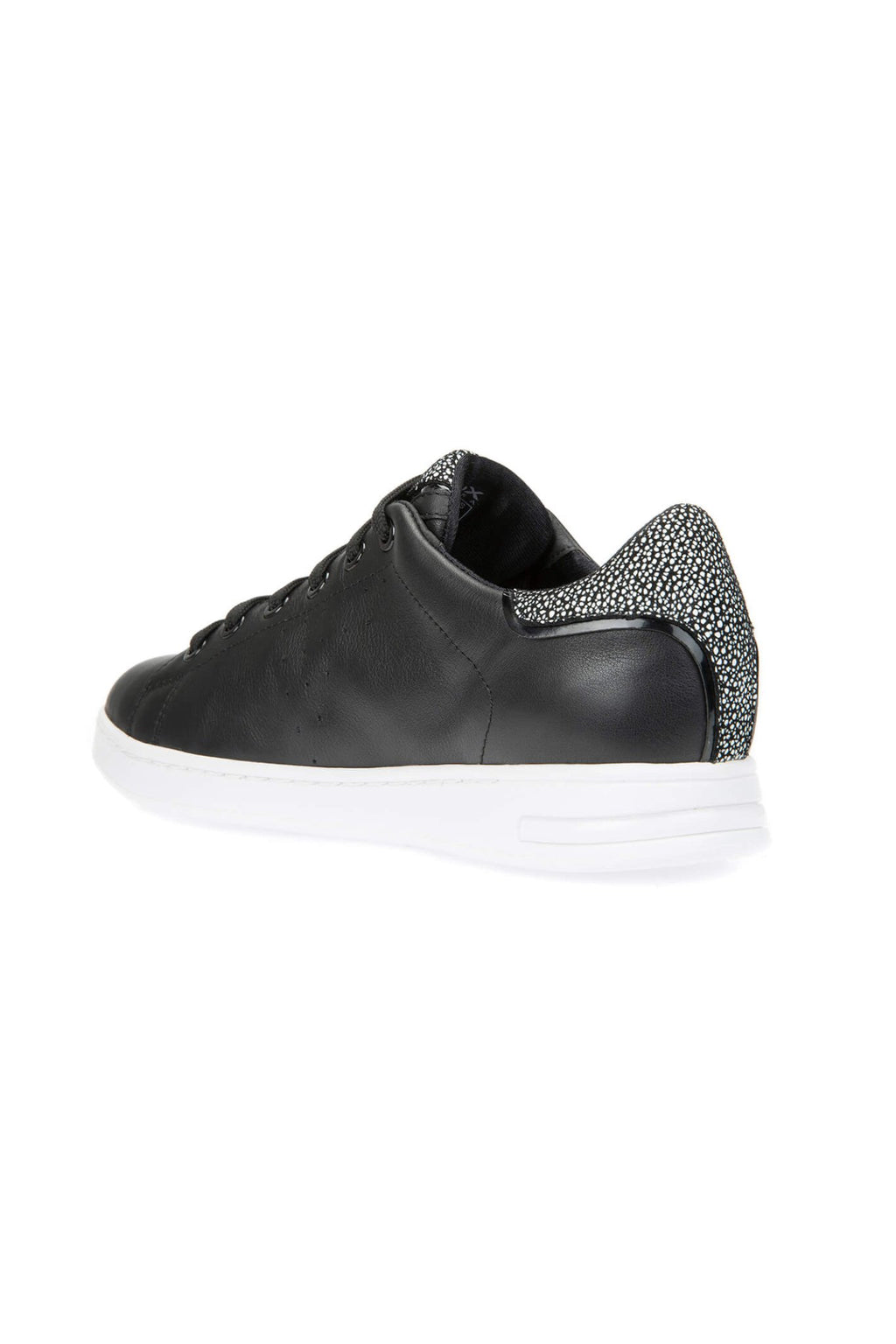 Geox D621BA Jaysen Black Nappa Leather Trainers - Dotique