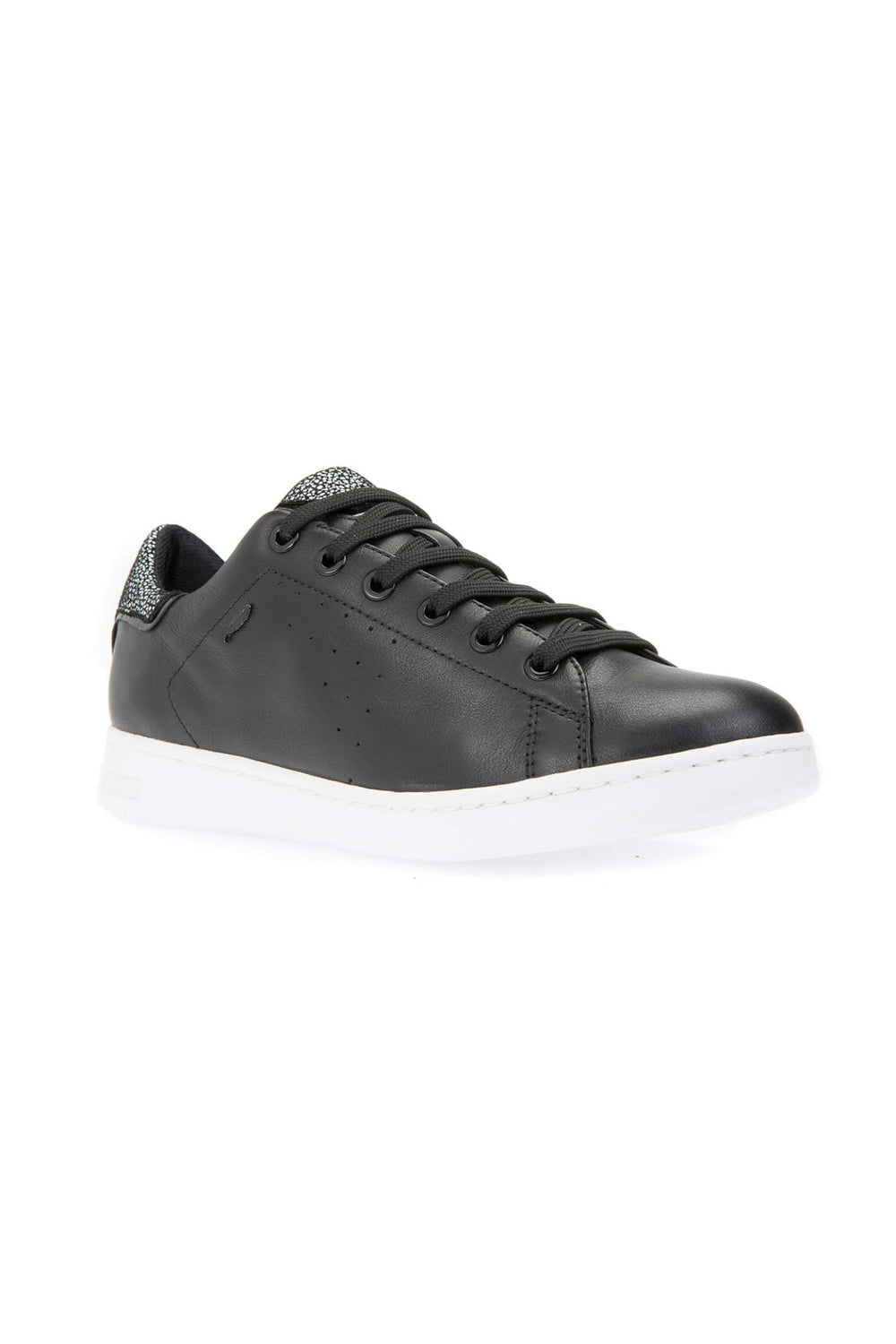 Geox D621BA Jaysen Black Nappa Leather Trainers - Dotique