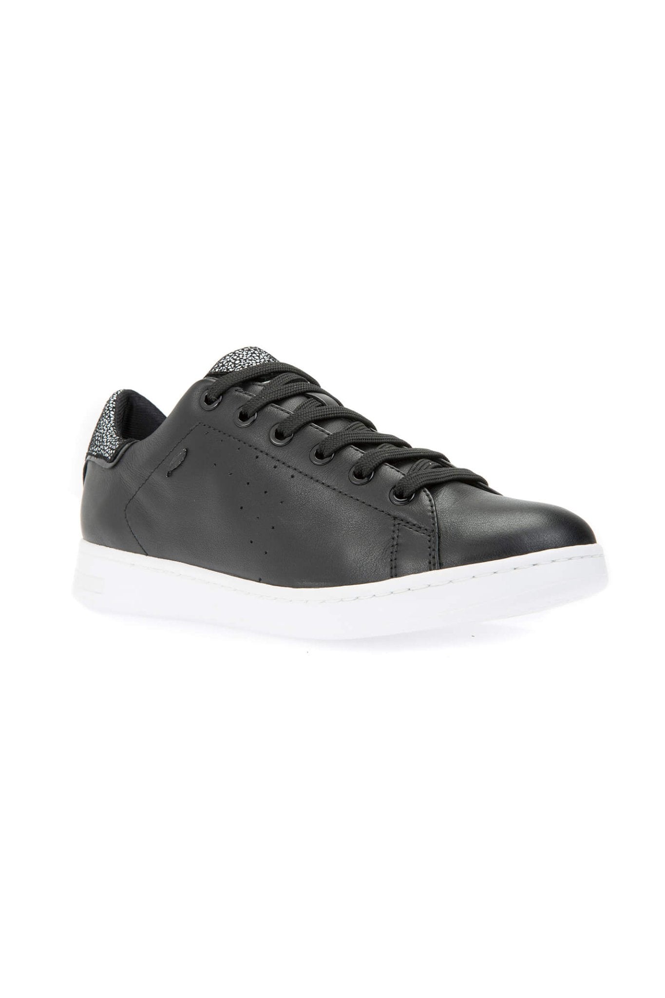 Geox D621BA Jaysen Black Nappa Leather Trainers - Dotique