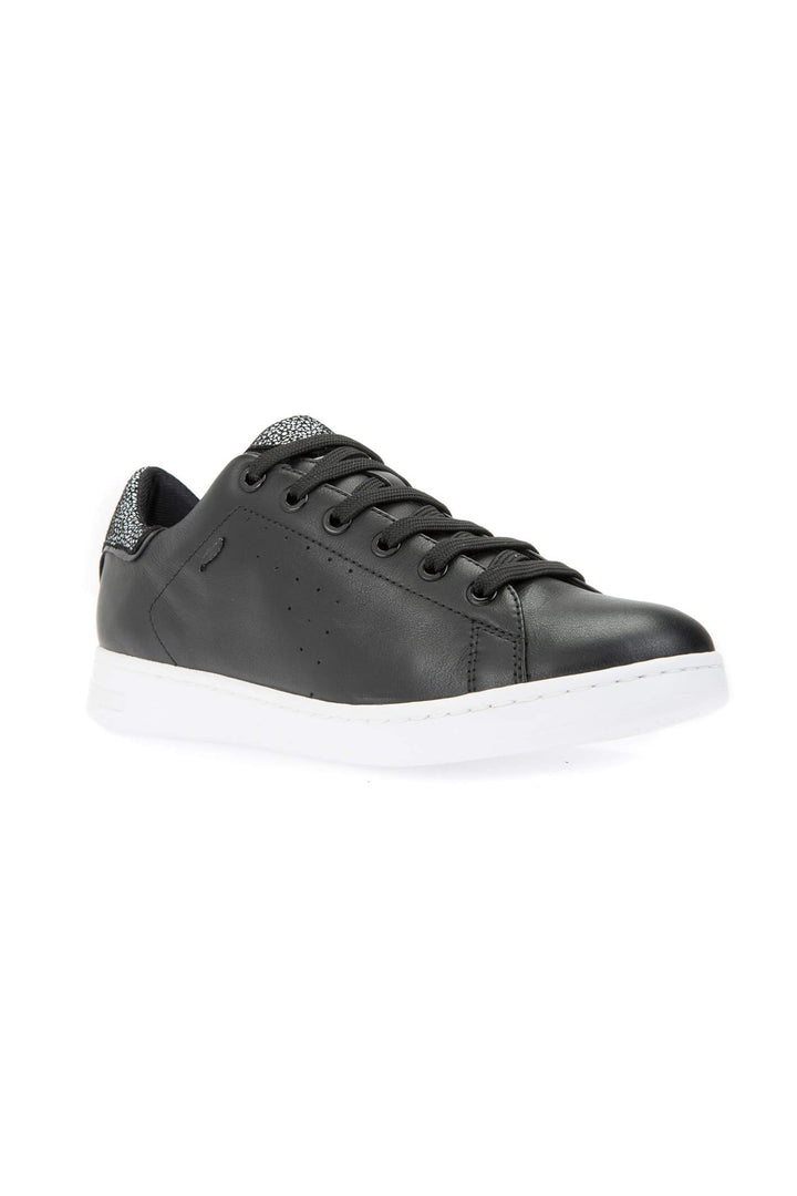 Geox D621BA Jaysen Black Nappa Leather Trainers - Dotique