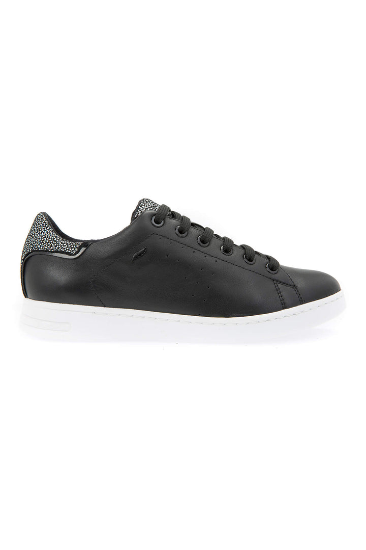 Geox D621BA Jaysen Black Nappa Leather Trainers - Dotique