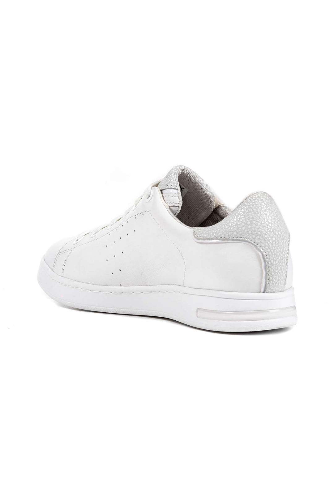 Geox D621BA Jaysen White Nappa Leather Trainers - Dotique