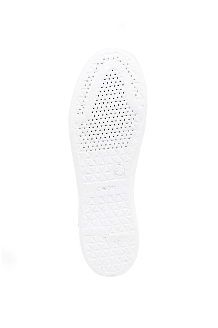 Geox D621BA Jaysen White Nappa Leather Trainers - Dotique