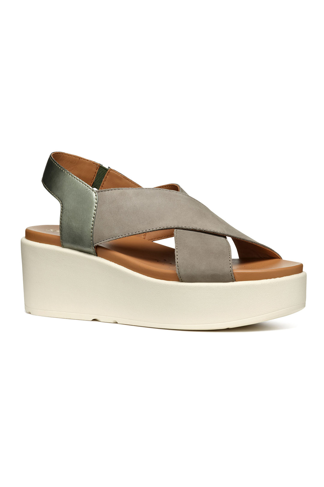 Geox Xand 2.2s Sage Green Wedge Sandal - Dotique