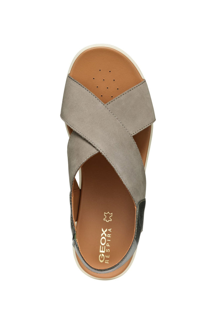 Geox Xand 2.2s Sage Green Wedge Sandal - Dotique