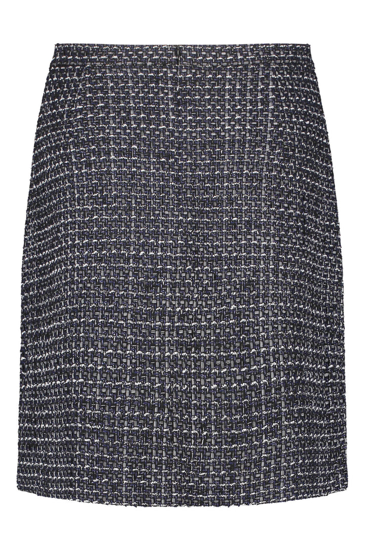 Gerry Weber 210009-31205 Blue Black Chanel Style Figured Skirt - Dotique Chesterfield