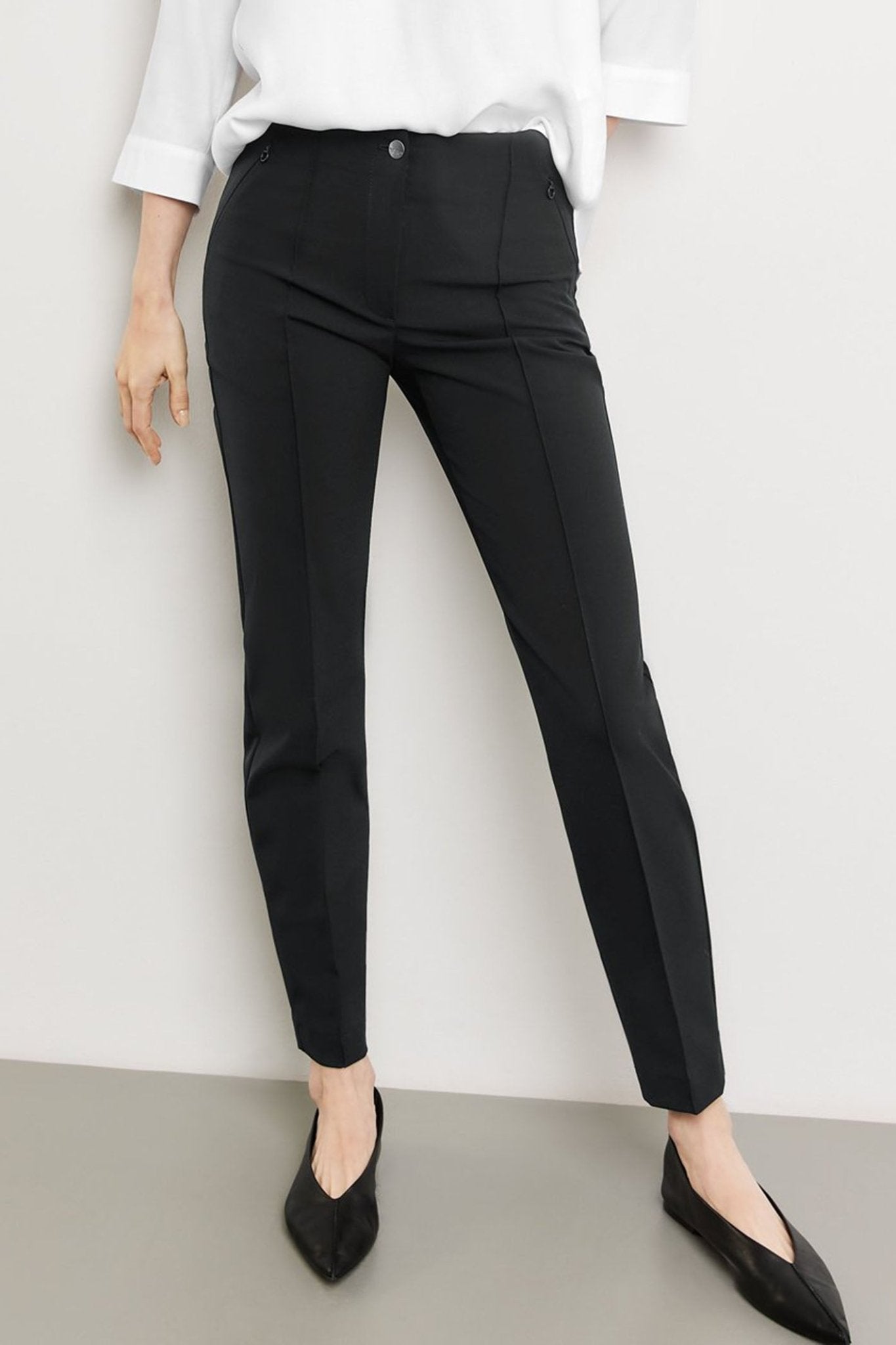 Gerry Weber 222003-66299 Black Slim Fit Trousers - Dotique Chesterfield