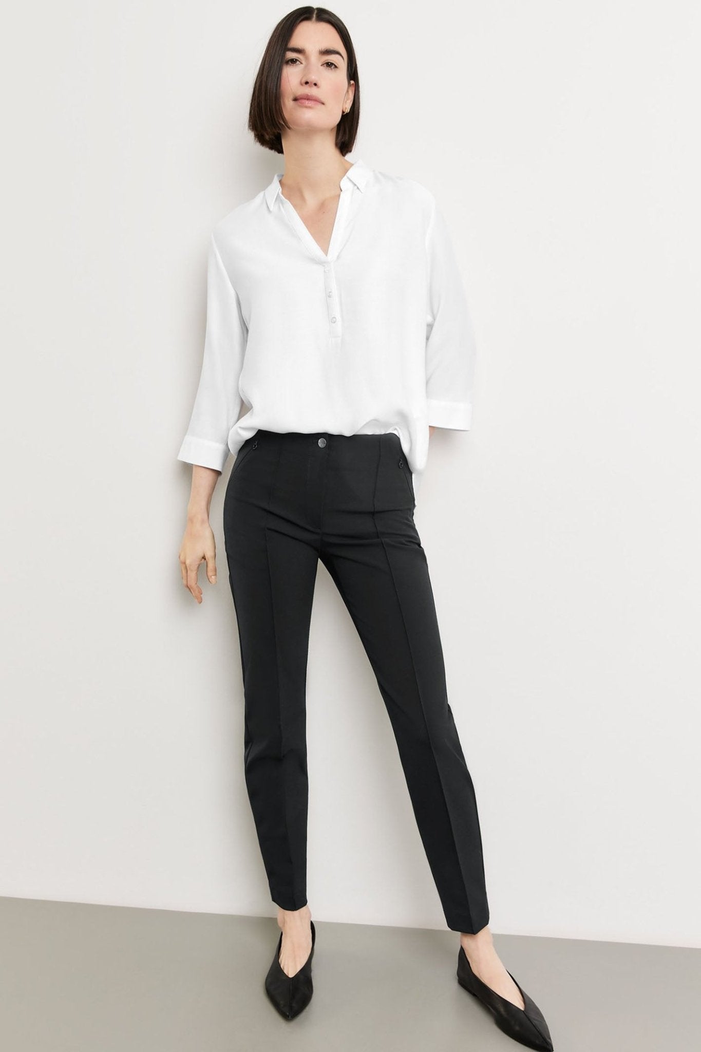 Gerry Weber 222003-66299 Black Slim Fit Trousers - Dotique Chesterfield