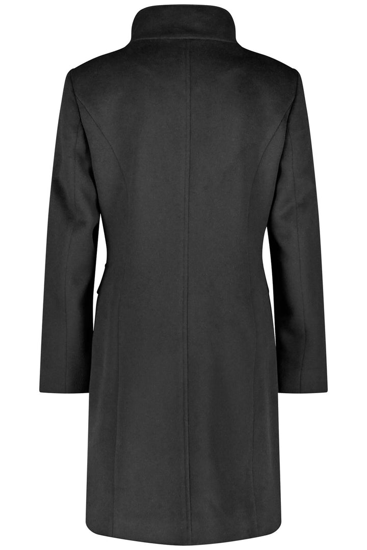 Gerry Weber 250235-31131 Black High Collar Wool Mix Coat - Dotique Chesterfield