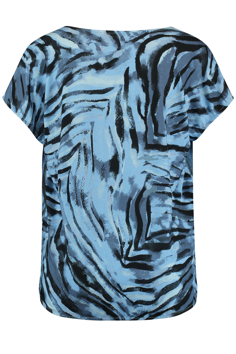Gerry Weber 270032-44002 Blue Print V-Neck T-Shirt - Dotique Chesterfield