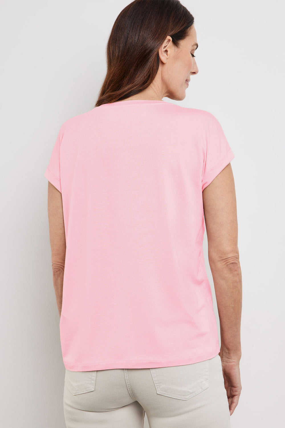 Gerry Weber 270039-44043 Lotus Pink Floral Print T-Shirt - Dotique