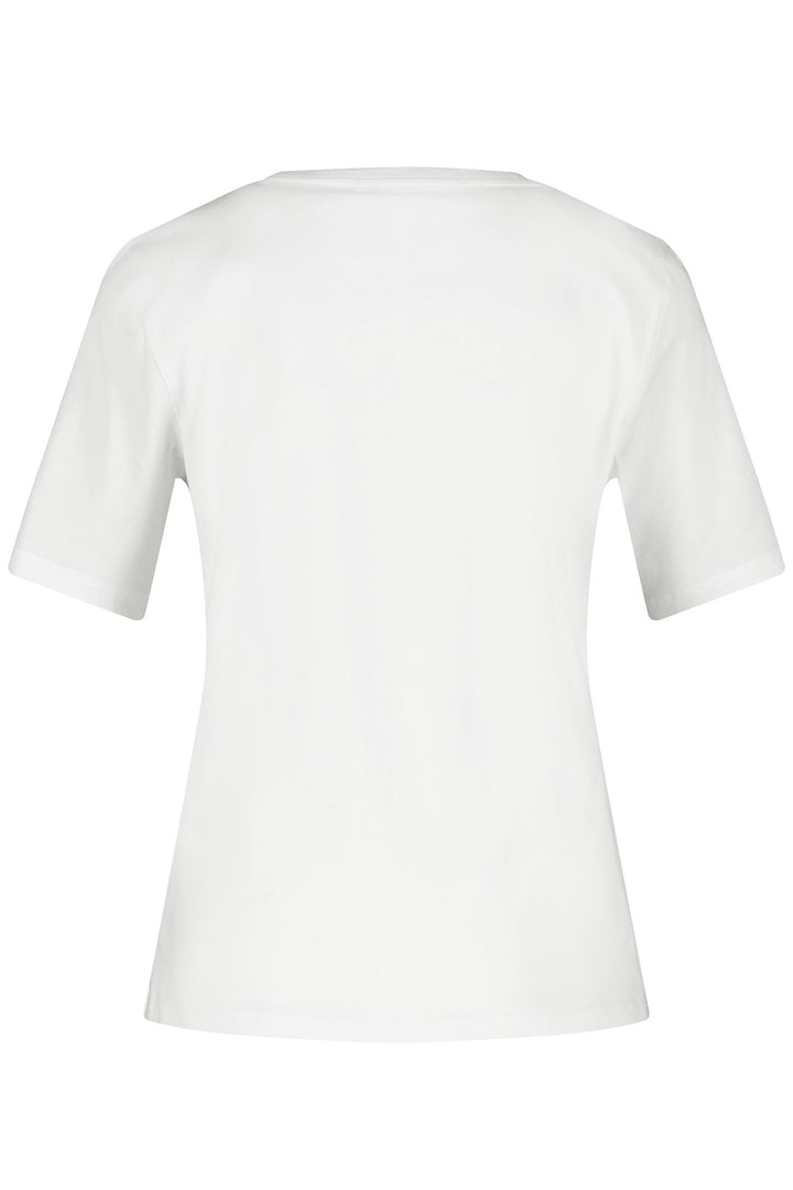 Gerry Weber 270057-44032 White Diamante Detail T-Shirt - Dotique