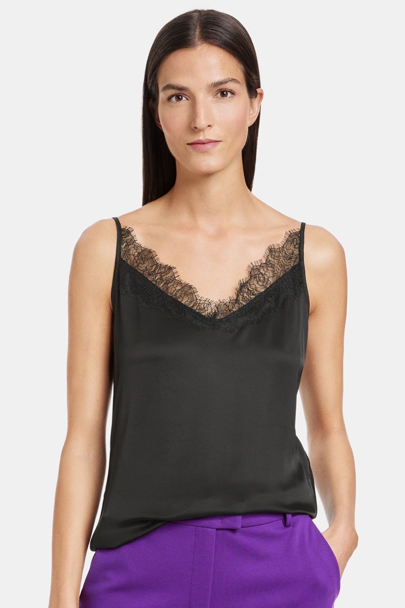 Gerry Weber 270269-35033 Black Lace Camisole - Dotique