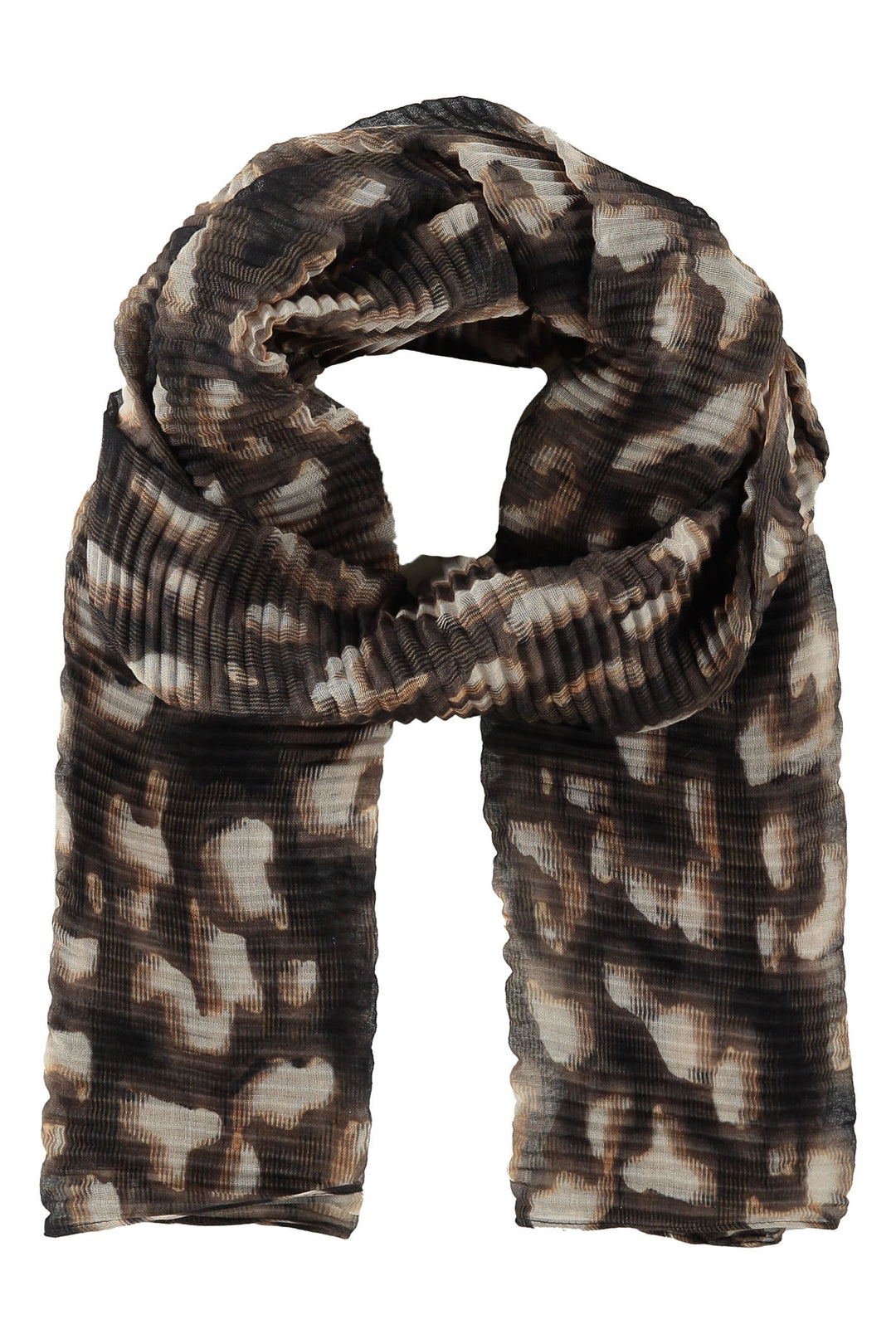 Gerry Weber 301004-72012 Scarf Black Camel Leopard Print - Dotique