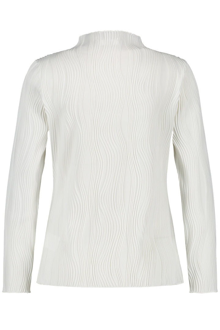 Gerry Weber 370228-35032 Off White Ripple Long Sleeve Top - Dotique Chesterfield