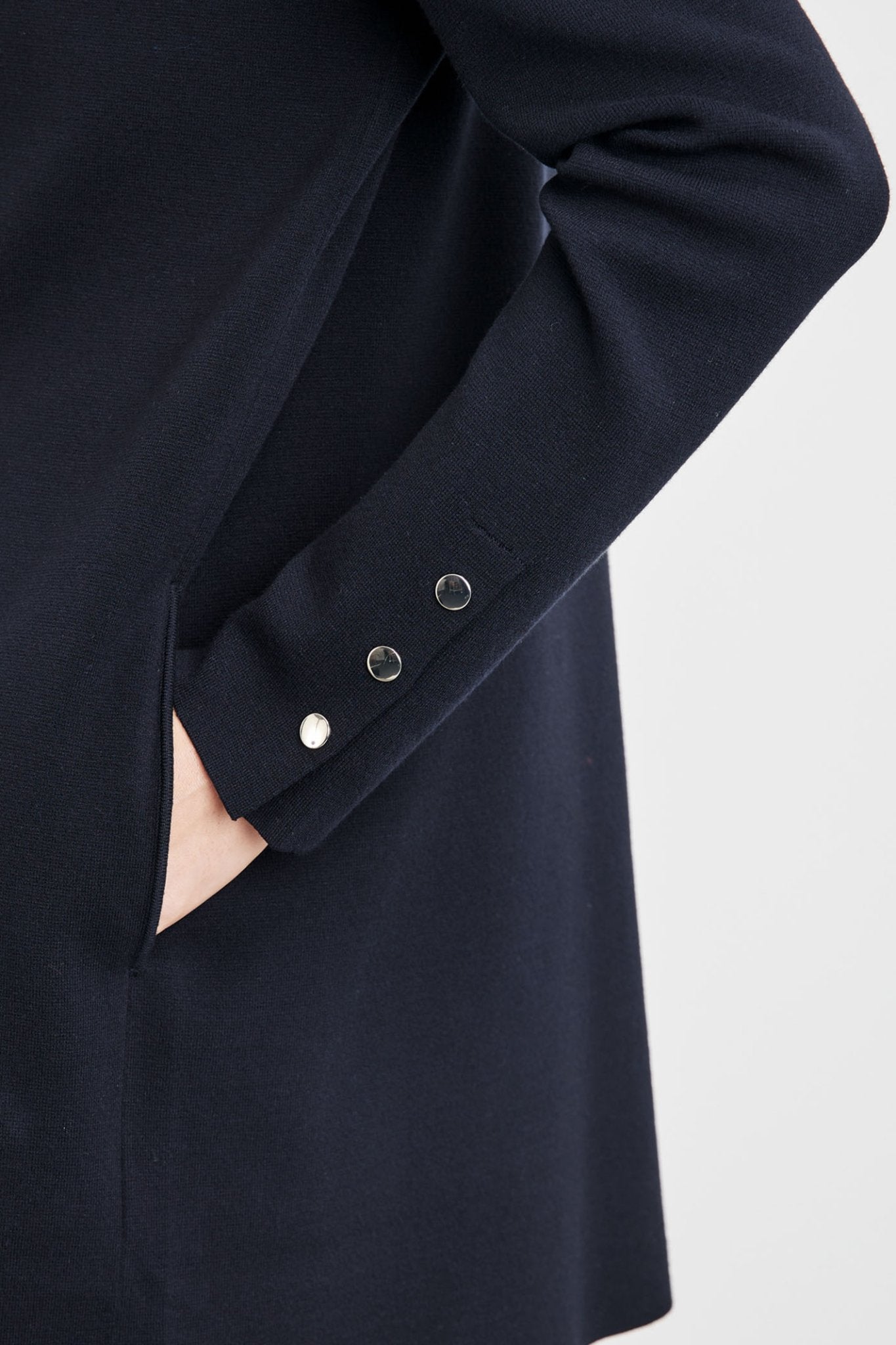 Gerry Weber 935032-44713 Navy Open Front Round Neck Cardigan - Dotique Chesterfield