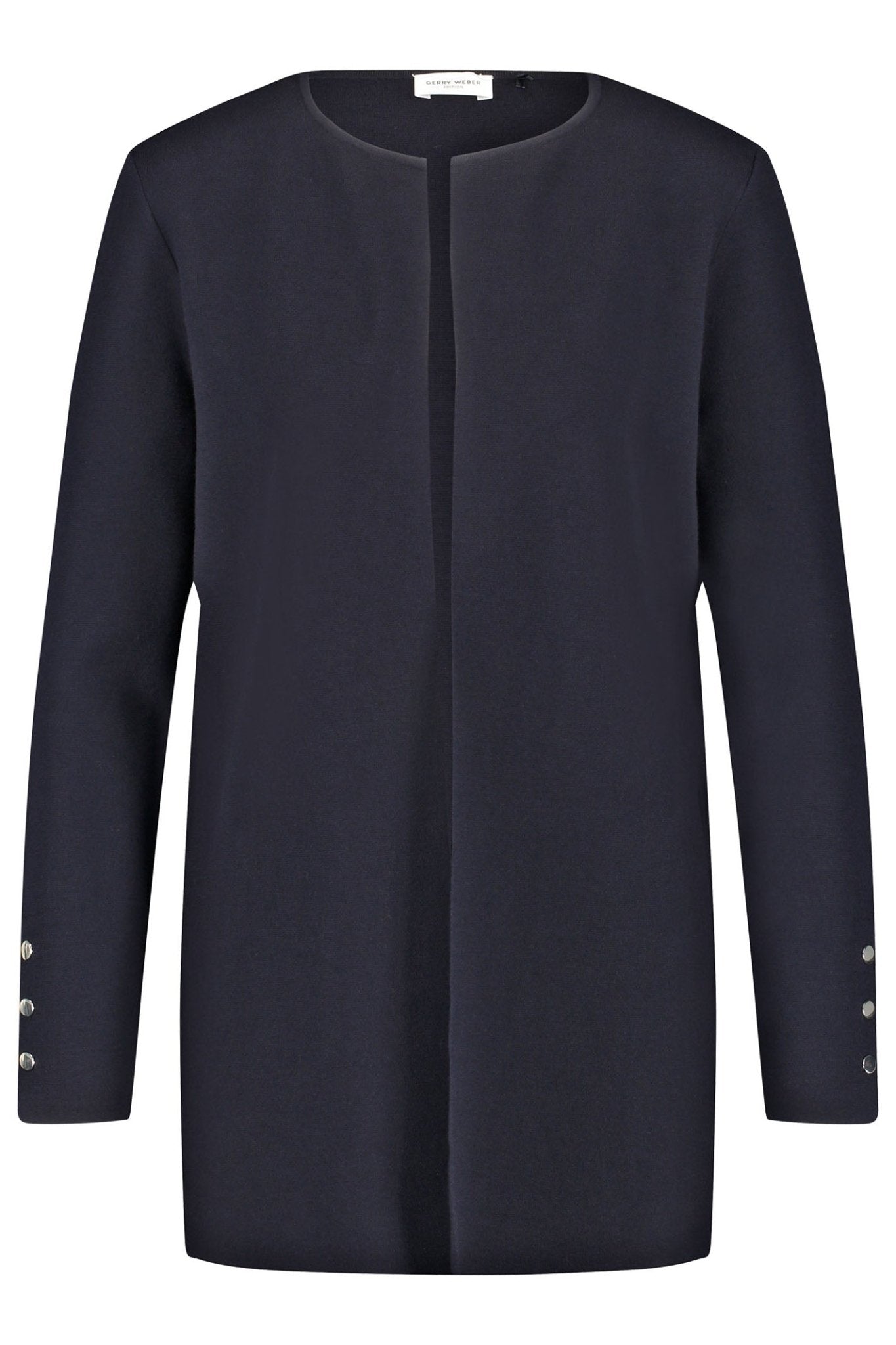 Gerry Weber 935032-44713 Navy Open Front Round Neck Cardigan - Dotique Chesterfield