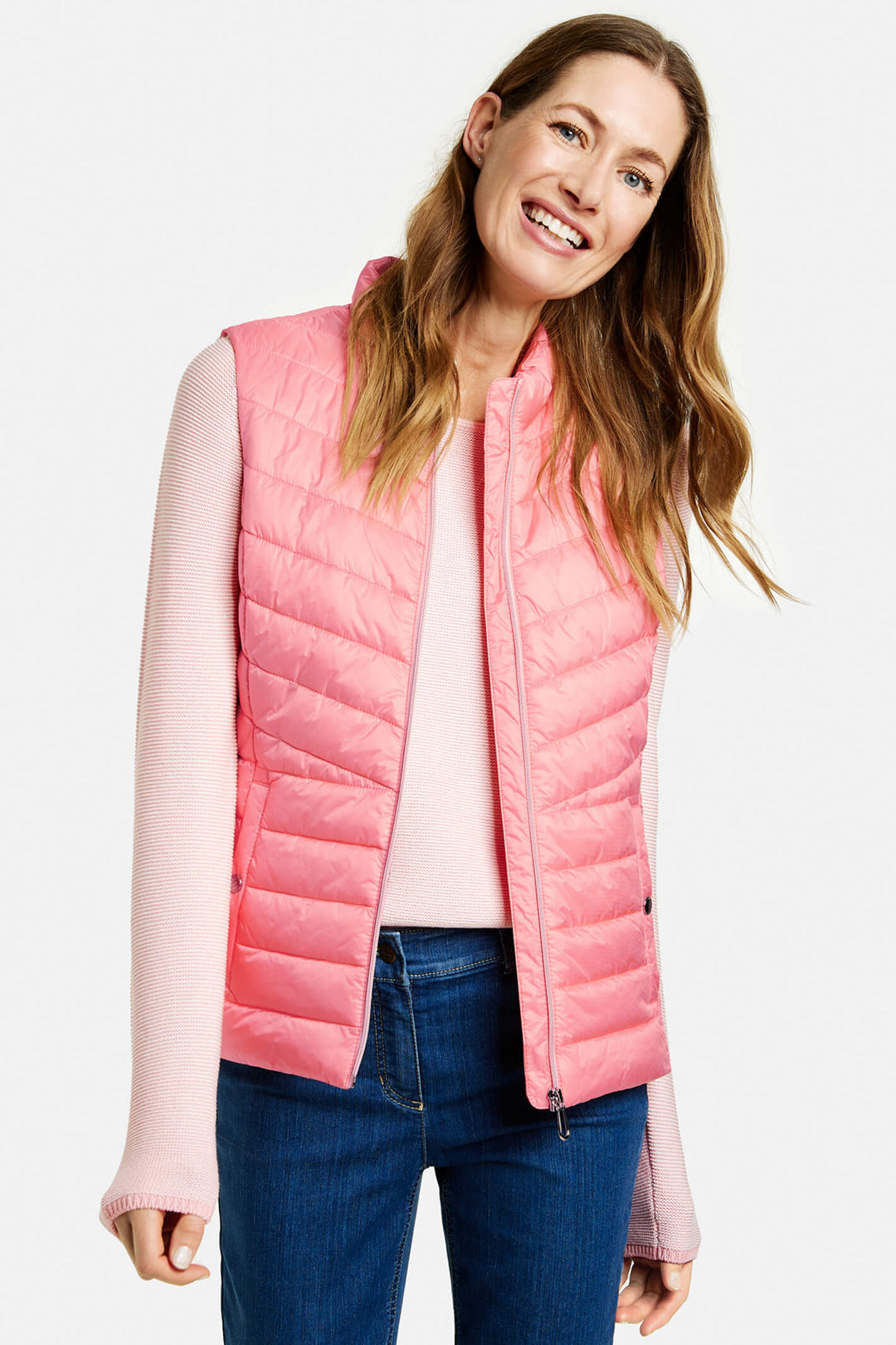 Gerry Weber 94110 Pink Candied Padded Gilet - Dotique