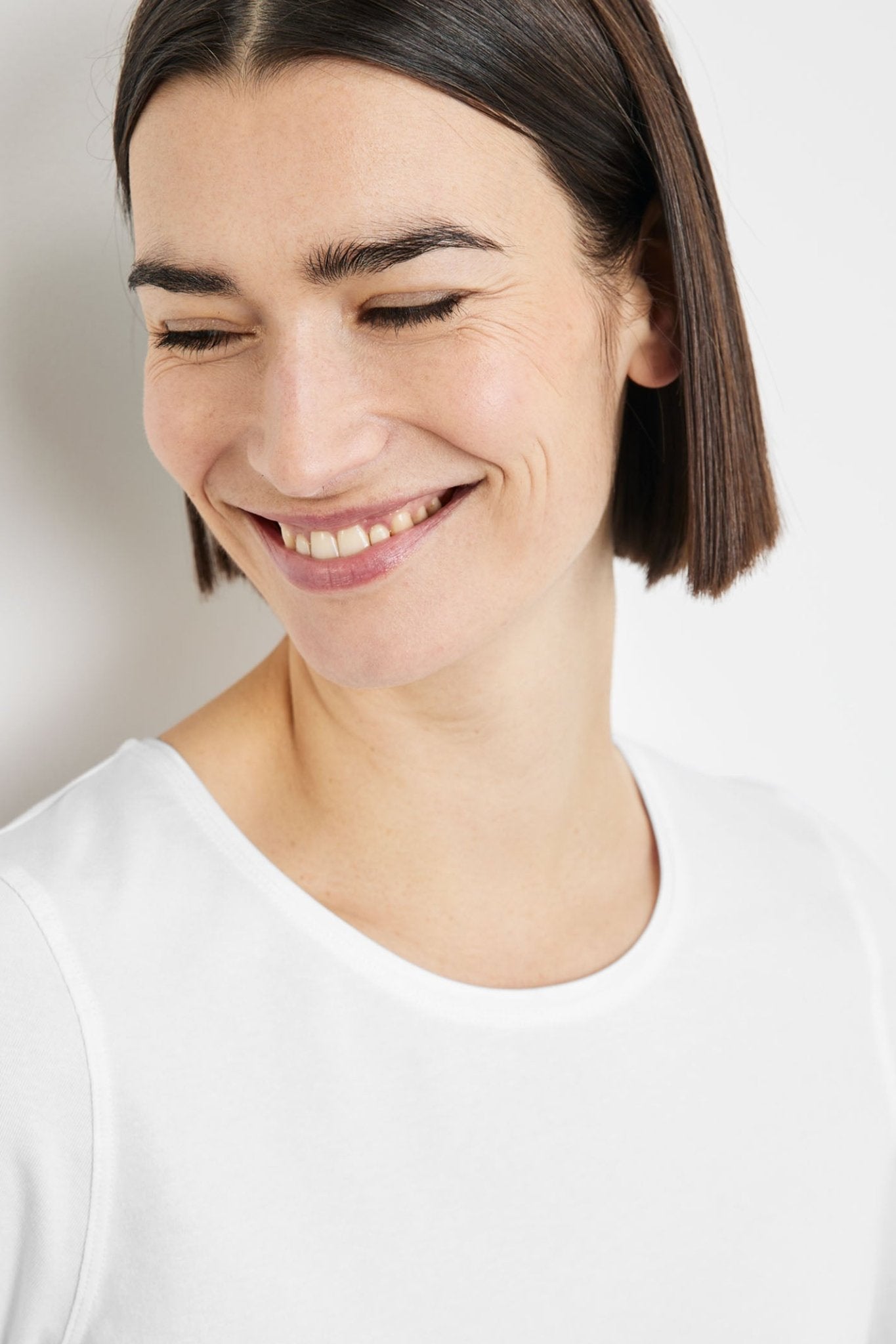 Gerry Weber 977048-44000 White Round Neck T-Shirt - Dotique Chesterfield