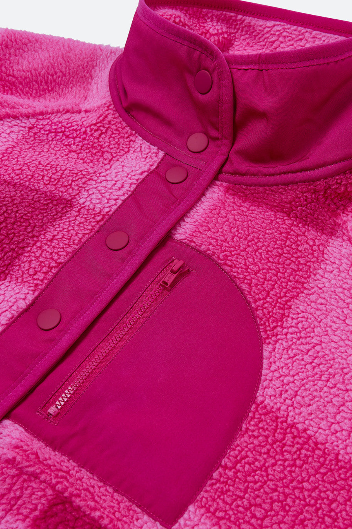 Gym+Coffee Horizon Layer Up Jacket in pink gingham print. Boxy fit, funnel neck and zip pockets. Easy everyday layer. Shop online at Dotique.
