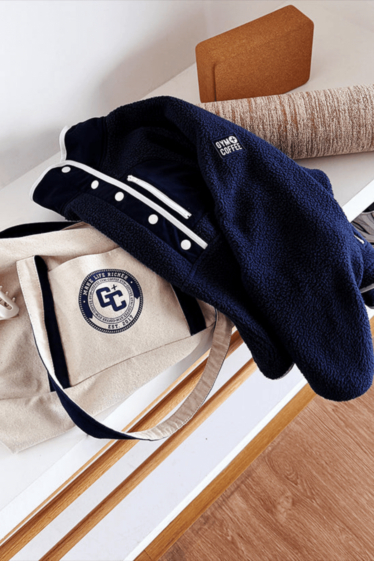 Gym+Coffee Canvas Tote - Twlight Navy - Dotique - Gym+Coffee