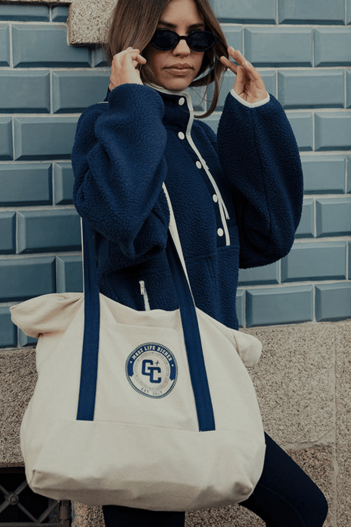 Gym+Coffee Canvas Tote - Twlight Navy - Dotique - Gym+Coffee