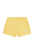 Gym+Coffee Daily Cotton Shorts in Lemon Sorbet with elastic waist and side pockets, shop Gym+Coffee at Dotique for casual wear