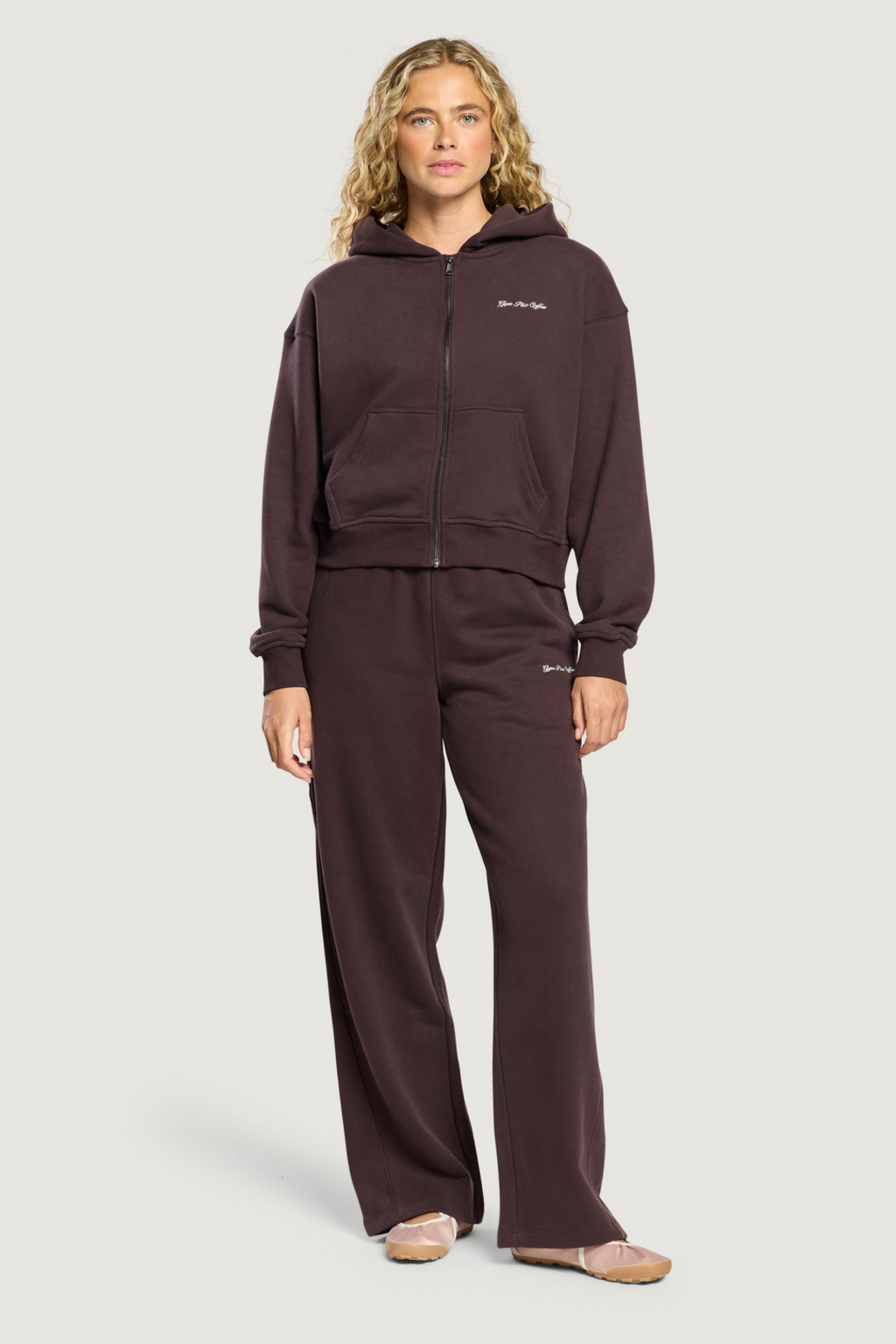 Gym+Coffee Daily Zip Hoodie Mocha Bean