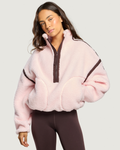 Gym+Coffee Industry Fleece Half Zip Ballet Pink