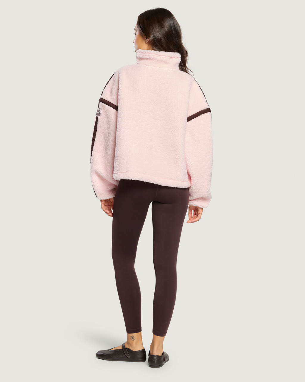 Gym+Coffee Industry Fleece Half Zip Ballet Pink