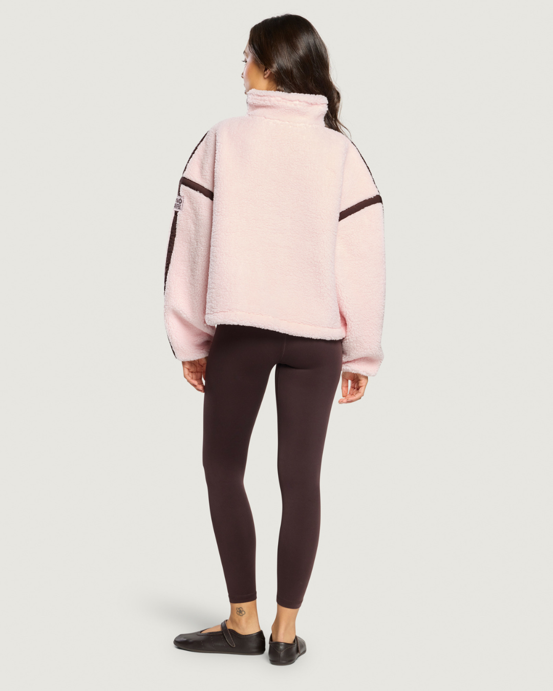 Gym+Coffee Industry Fleece Half Zip Ballet Pink