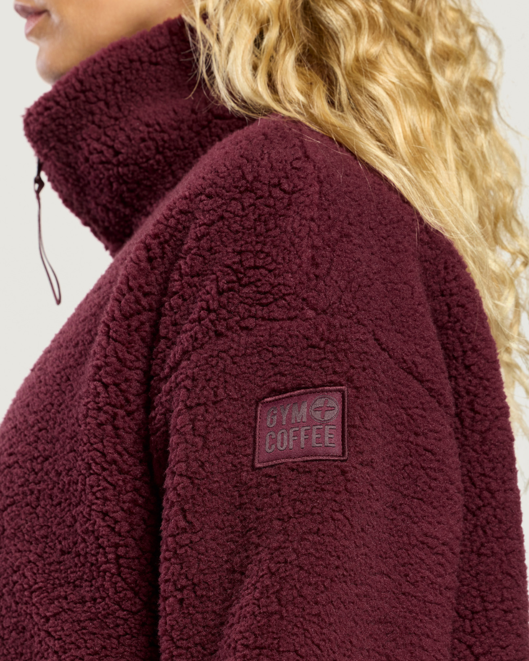Gym+Coffee Industry Fleece High Collar Jacket Cherry Crush by Gym+Coffee Shop Gym+Coffee at Dotique