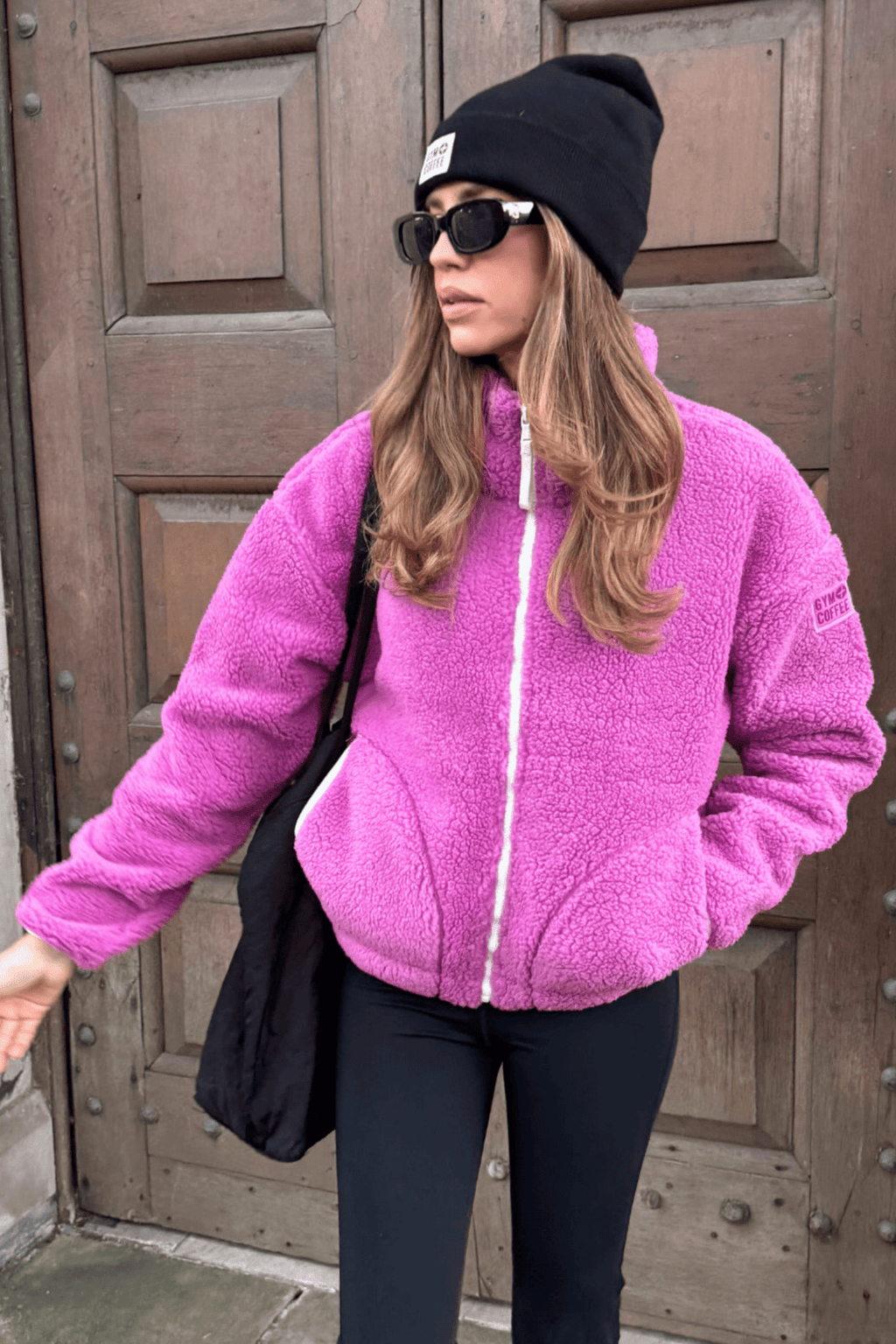 Gym+Coffee Industry Fleece High Collar Jacket Crisp Pink - Dotique - Gym+Coffee
