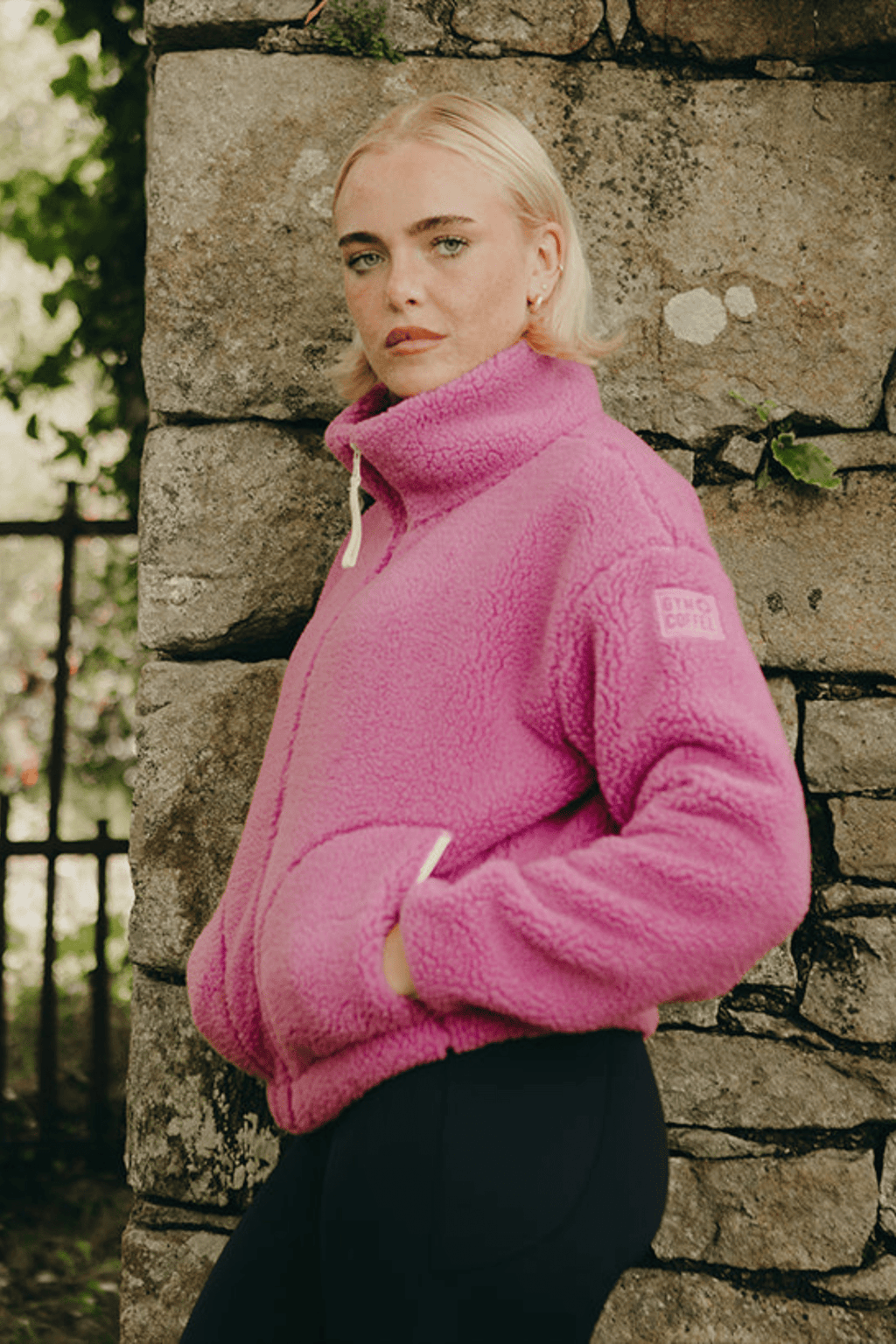 Gym+Coffee Industry Fleece High Collar Jacket Crisp Pink - Dotique - Gym+Coffee