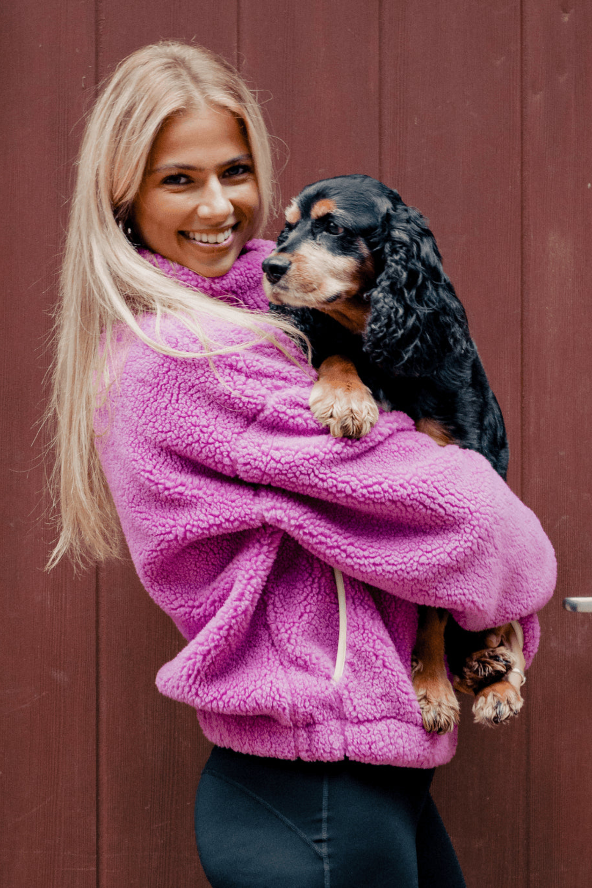 Gym+Coffee Industry Fleece High Collar Jacket Crisp Pink