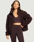 Gym+Coffee Industry Fleece High Collar Jacket Mocha Bean