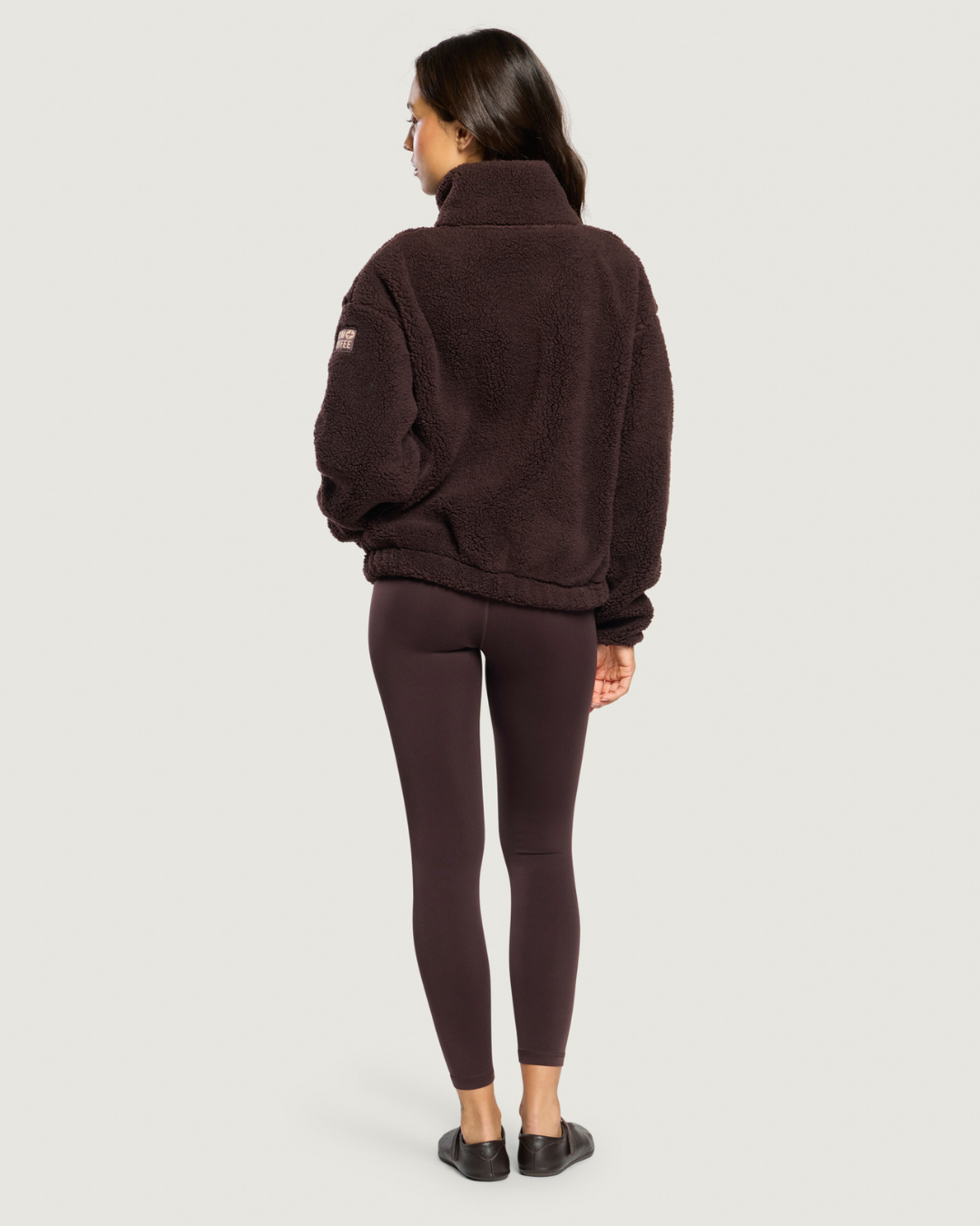 Gym+Coffee Industry Fleece High Collar Jacket Mocha Bean