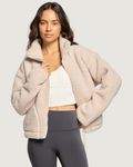 Gym+Coffee Industry Fleece High Collar Jacket Natural